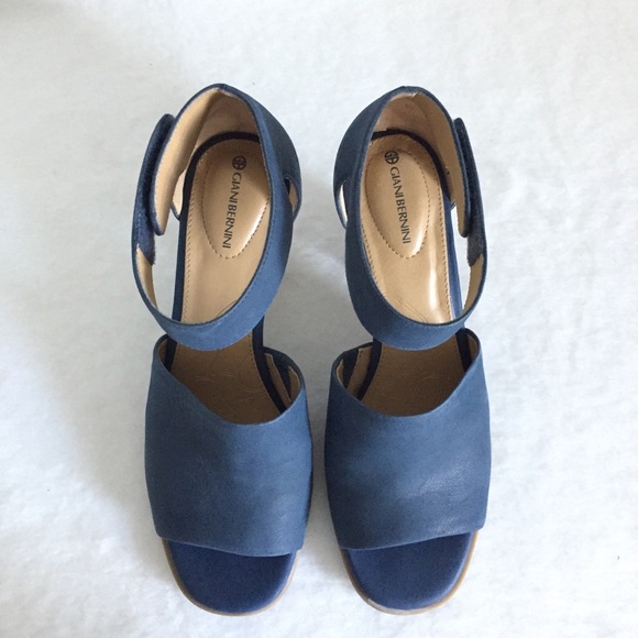 Giani Bernini Shoes - Giani Bernini Indigo Blue Peep-toe Dress Sandals
